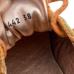 Pre Owned Chanel Multicolor Tweed Fabric And Patent Leather CC Lace Up Sneakers Size 38