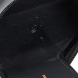 مملوكة مسبقًا Chanel Black Leather CC Slide Wedge Sandals Size 39.5