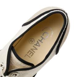 Pre Owned Chanel Multicolor Canvas CC Wedge Sneakers Size 36.5