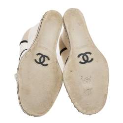 Pre Owned Chanel Multicolor Canvas CC Wedge Sneakers Size 36.5