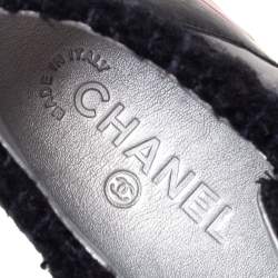 Pre Owned Chanel Black/Pink Tweed And PVC  CC Low Top  Sneakers Size 39