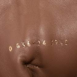 Pre Owned Chanel Brown/Black Quilted Leather CC Cap Toe Chain Link Logo Combat Boots Size 39.5