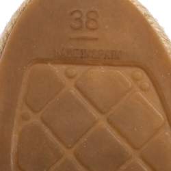 مملوكة مسبقًا Chanel Burgundy Canvas CC Espadrille Flats Size 38