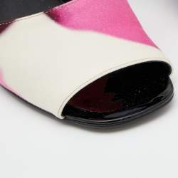 Pre Owned صندل شانيل قماش مطبوع متعدد الألوان حزام للكاحل مقاس 36