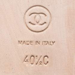 مملوكة مسبقًا Chanel Pink Leather CC Cap Toe Bow Ballet Flats Size 40.5