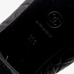 مملوكة مسبقًا حذاء باليرينا فلات شانيل جلد مبطن أسود سي سي بفيونكة مقاس 39