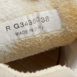 Pre Owned حذاء رياضي شانيل سويدي وتويد متعدد الألوان عنق منخفض شعار سي سي مقاس 38