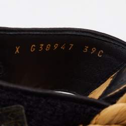 مملوكة مسبقًا Chanel Black Tweed and Mesh CC Thong Flats Size 39