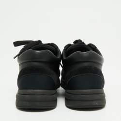 مملوكة مسبقًا Chanel Black Suede, Nylon and Leather CC Low-Top Sneakers Size 37.5
