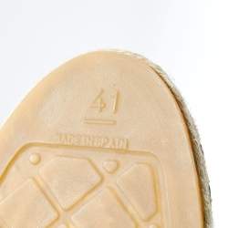 Pre Owned حذاء إسبادريل شانيل تويد وجروسجرين متعدد الألوان غطاء مقدمة شعار سي سي مقاس 41