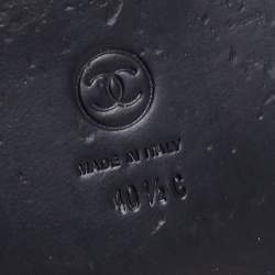 Pre Owned Chanel Black Quilted Leather CC Velcro Dad Sandals Size 40.5