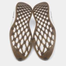 مملوكة مسبقًا حذاء رياضي شانيل قماش وشبك أسود / أبيض عنق منخفض مقاس 37.5