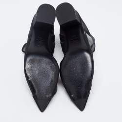 Chanel Black Mesh and Fabric Camellia Ankle Boots Size 38