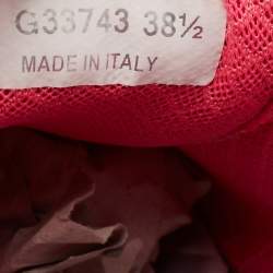 Pre Owned Chanel Tri-Color Leather, Suede and Fabric CC Low-Top Sneakers Size 38.5