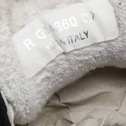 Pre Owned Chanel Multicolor Abstract Print Satin And Suede CC Logo Trainer Low Top Sneakers Size 37