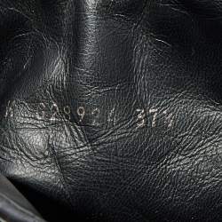 Pre Owned Chanel Black Quilted Leather Mid Calf Length Boots Size 37.5