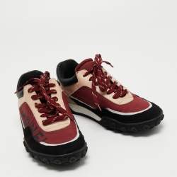 Pre Owned Chanel Multicolor Suede and Nylon CC Sneakers Size 37.5