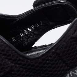 مملوكة مسبقًا Chanel Black Fabric Interlocking CC Sandals Size 37