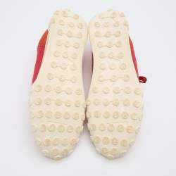 Pre Owned Chanel Multicolor Nylon, Suede and Leather CC Low Top Sneakers Size 41