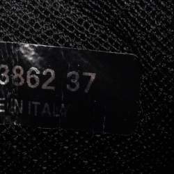 Pre Owned Chanel Black Patent and Leather and PVC CC Low Top Sneakers Size 37