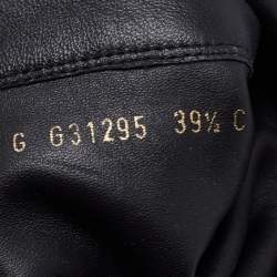 Chanel Black Suede Wedge Knee Length Boots Size 39.5