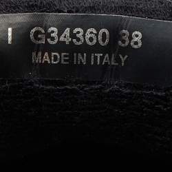 مملوكة مسبقًا Chanel Black Nylon and Suede CC Low Top Sneakers Size 38