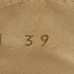 Chanel Cream Leather CC Flat Slides Size 39