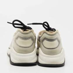 Chanel Grey/Black Mesh Lycra CC Sneakers Size 39