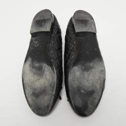 Chanel Black Quilted Leather CC Bow Ballet Flats Size 40