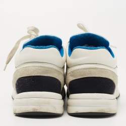 Chanel Tricolor Leather and Suede CC Low Top Sneakers Size 38.5