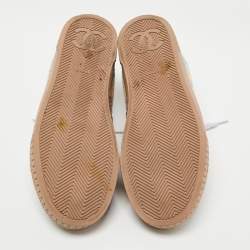 Pre Owned Chanel Multicolor Tweed CC Low Top Sneakers Size 37