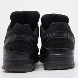 Chanel Black Leather and Mesh CC Low Top Sneakers Size 40