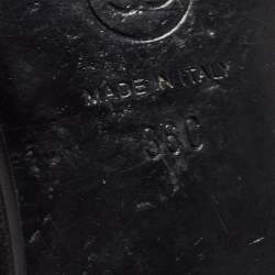 Pre Owned Chanel Black Leather CC Smoking Slippers Size 36