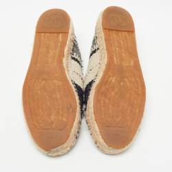 Chanel Tricolor Tweed CC Espadrille Flats Size 36