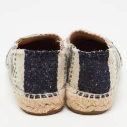 Chanel Tricolor Tweed CC Espadrille Flats Size 36