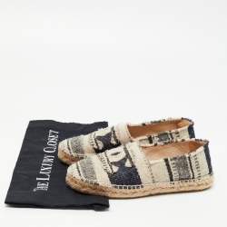 Chanel Tricolor Tweed CC Espadrille Flats Size 36