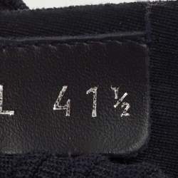Pre Owned Chanel Black Stretch Fabric High Top Socks Sneakers Size 41 