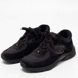 Chanel black 2024 trainers womens