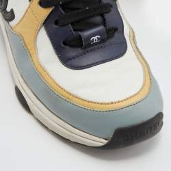 Chanel Multicolor Leather CC Low Top Sneakers Size 38