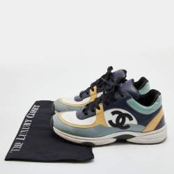 Chanel Multicolor Leather CC Low Top Sneakers Size 38