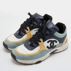 Chanel Multicolor Leather CC Low Top Sneakers Size 38