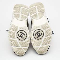 Chanel Multicolor Suede and Fabric CC Sneakers Size 37