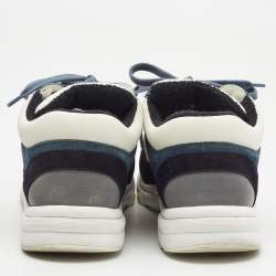 Chanel Multicolor Suede and Fabric CC Sneakers Size 37
