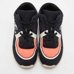 Chanel Tri Color Neoprene CC Low Top Sneakers Size 38