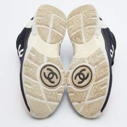 Chanel Tri Color Neoprene CC Low Top Sneakers Size 38