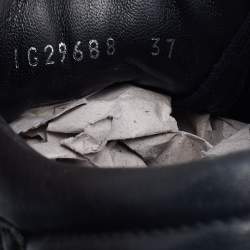 Pre Owned Chanel Black Leather CC Low Top Sneakers Size 37