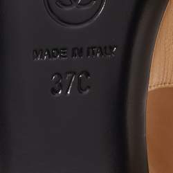 Chanel Beige Leather CC Strappy Slides Size 37