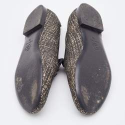 Chanel Black/Gold Tweed Smoking Slippers Size 36