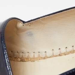 Chanel Black Patent Leather CC Espadrille Flats Size 39