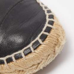 Pre Owned Chanel Leather CC High Top Espadrilles Size 37